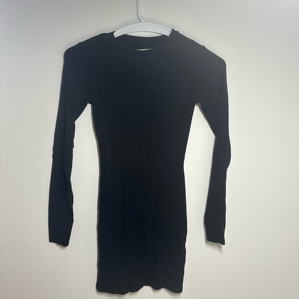 Black Long Sleeve Dress- XS